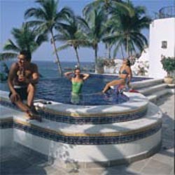 Poolside at the hotel