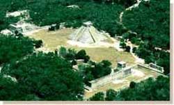 Aerial view of Chichen Itza