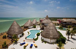 Pool and Beach at Nubes Holbox