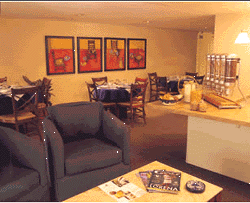 Living area at Dominion Suites