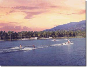 Waterskiing at Laguna Coyuca