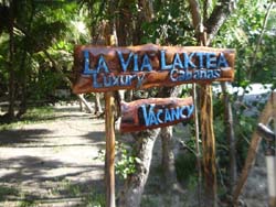 Welcome sign at La Via Lactea